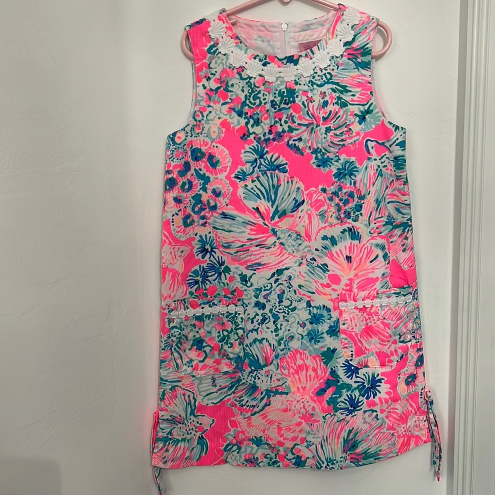 Coral style blue pink and orange Formal dress